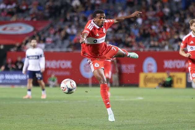 CHICAGO, USA - October 6: Maren Haile-Selassie (7 Chicago Fire FC) in action during the Major League Soccer game between Chicago Fire FC and Vancouver Whitecaps FC at Soldier Field on Tuesday October 6 in Chicago, USA Copyright: xShainaxBenhiyoun SPPx Sportspressphoto_SPR247815