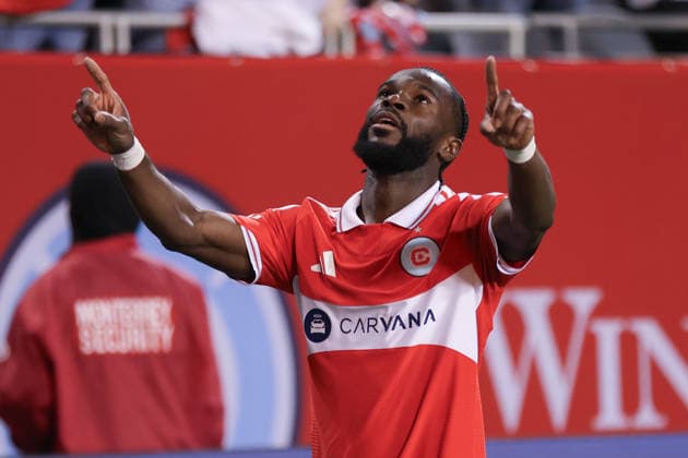 CHICAGO, USA - October 6: Jonathan Bamba (19 Chicago Fire FC) celebrates scoring the first goal during the Major League Soccer game between Chicago Fire FC and Vancouver Whitecaps FC at Soldier Field on Tuesday October 6 in Chicago, USA Copyright: xShainaxBenhiyoun SPPx Sportspressphoto_SPR247822