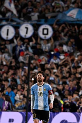 BUENOS AIRES, ARGENTINA - OCTOBER 06: Lionel Messi of Argentina national team, Nationalteam celebrate after scoring goal during the International Friendly, Länderspiel, Nationalmannschaft match between Argentina and Benin at Estadio Mas Monumental on October 06, 2026 in Buenos Aires, Argentina. Photo by SFSI Argentina National team v Benin Copyright: xSFSIx