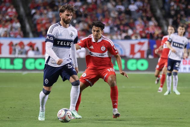 CHICAGO, USA - October 6: Tristan Blackmon (33 Vancouver Whitecaps FC) in action during the Major League Soccer game between Chicago Fire FC and Vancouver Whitecaps FC at Soldier Field on Tuesday October 6 in Chicago, USA Copyright: xShainaxBenhiyoun SPPx Sportspressphoto_SPR247846