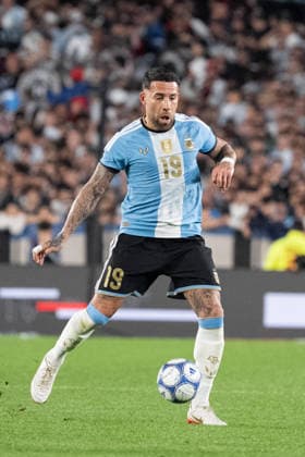 BUENOS AIRES, ARGENTINA - OCTOBER 06: Nicolas Otamendi of Argentina passes the ball during the International Friendly, Länderspiel, Nationalmannschaft football match between Argentina and Benin at Estadio Monumental Antonio V. Liberti on October 06, 2026 in Buenos Aires, Argentina. (Photo by Richard Callis Sports Press Photo) Copyright: xRichardxCallis SportsxPressxPhotox Sportspressphoto_SPR247875