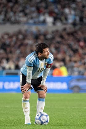 BUENOS AIRES, ARGENTINA - OCTOBER 06: Lionel Messi of Argentina looks on during the International Friendly, Länderspiel, Nationalmannschaft football match between Argentina and Benin at Estadio Monumental Antonio V. Liberti on October 06, 2026 in Buenos Aires, Argentina. (Photo by Richard Callis Sports Press Photo) Copyright: xRichardxCallis SportsxPressxPhotox Sportspressphoto_SPR247876