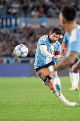 BUENOS AIRES, ARGENTINA - OCTOBER 06: Lionel Messi of Argentina shoots for goal during the International Friendly, Länderspiel, Nationalmannschaft football match between Argentina and Benin at Estadio Monumental Antonio V. Liberti on October 06, 2026 in Buenos Aires, Argentina. (Photo by Richard Callis Sports Press Photo) Copyright: xRichardxCallis SportsxPressxPhotox Sportspressphoto_SPR247877