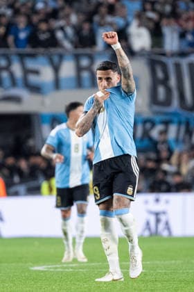 BUENOS AIRES, ARGENTINA - OCTOBER 06: Nicolas Otamendi of Argentina celebrates after scoring the team s first goal during the International Friendly, Länderspiel, Nationalmannschaft football match between Argentina and Benin at Estadio Monumental Antonio V. Liberti on October 06, 2026 in Buenos Aires, Argentina. (Photo by Richard Callis Sports Press Photo) Copyright: xRichardxCallis SportsxPressxPhotox Sportspressphoto_SPR247903