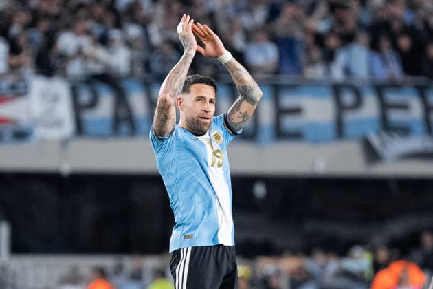 BUENOS AIRES, ARGENTINA - OCTOBER 06: Nicolas Otamendi of Argentina celebrates after scoring the team s first goal during the International Friendly, Länderspiel, Nationalmannschaft football match between Argentina and Benin at Estadio Monumental Antonio V. Liberti on October 06, 2026 in Buenos Aires, Argentina. (Photo by Richard Callis Sports Press Photo) Copyright: xRichardxCallis SportsxPressxPhotox Sportspressphoto_SPR247909