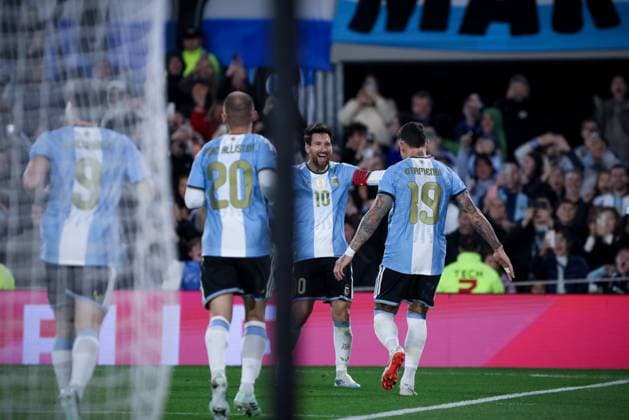October 6, 2026, Buenos Aires, Buenos Aires, Argentina: Nicolas Otamendi (R) and Lionel Messi of Argentina celebrates a goal during the match between Argentina and Benin International Friendly, Länderspiel, Nationalmannschaft match, The last match of Messi with Argentina national team, Nationalteam Final score: Argentina 3 - 0 Benin Buenos Aires Argentina - ZUMAs197 20261006_aaa_s197_246 Copyright: xRobertoxxTuerox