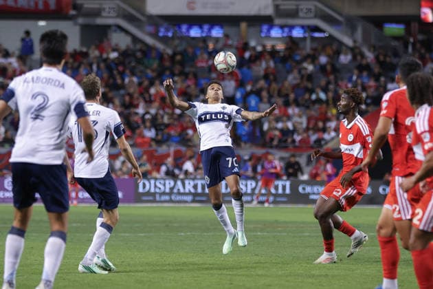 CHICAGO, USA - October 6: Rui Modesto (70 Vancouver Whitecaps FC) in action during the Major League Soccer game between Chicago Fire FC and Vancouver Whitecaps FC at Soldier Field on Tuesday October 6 in Chicago, USA Copyright: xShainaxBenhiyoun SPPx Sportspressphoto_SPR247944