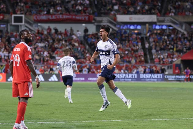 CHICAGO, USA - October 6: Mathias Laborda (2 Vancouver Whitecaps FC) celebrates his goal during the Major League Soccer game between Chicago Fire FC and Vancouver Whitecaps FC at Soldier Field on Tuesday October 6 in Chicago, USA Copyright: xShainaxBenhiyoun SPPx Sportspressphoto_SPR247952