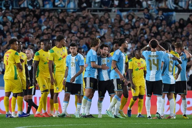 Messi bade farewell to Argentina in the friendly match against Benin BUENOS AIRES, ARGENTINA - OCTOBER 6: Argentine football legend and national team, Nationalteam captain Lionel Messi (10) celebrates with teammates at the end of the his farewell match in front of over 80,000 spectators at the Monumental Stadium, in Buenos Aires, Argentina on October 6, 2026. Argentine football star Lionel Messi played his final international match, Länderspiel, Nationalmannschaft in the friendly game between Argentina and Benin. The 39-year-old walk onto the stadium pitch for the final time in the sky-blue and white jersey, entering his farewell as Argentina s record appearance-maker and leading scorer with 207 caps and 125 goals. Luciano Gonzalez Anadolu Buenos Aires Argentina. Editorial use only. Please get in touch for any other usage.  Copyright: x2026xAnadoluxLucianoxGonzalezx