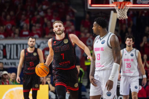 FIBA Cempionu lygos rungtynes Vilniaus Rytas – Baku Sabah . Vilnius, 2026-10-06. Vilnius Lietuva Copyright: xPatricijaxAdamoviÄx