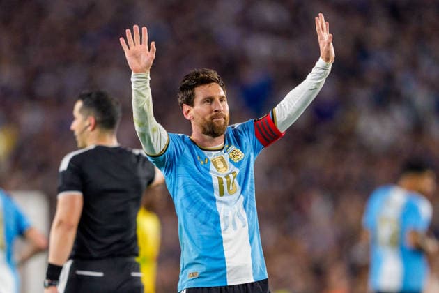 Benin v Argentina BUENOS AIRES, ARGENTINA - OCTOBER 6: Lionel Messi 10 of Argentina celebrates a goal during a game between Benin and Argentina at Estadio Monumental on October 6, 2026 in Buenos Aires, Argentina Buenos Aires Estadio Monumental Argentina Copyright: xAndrewxJ.xClark ISIxPhotosx 9950