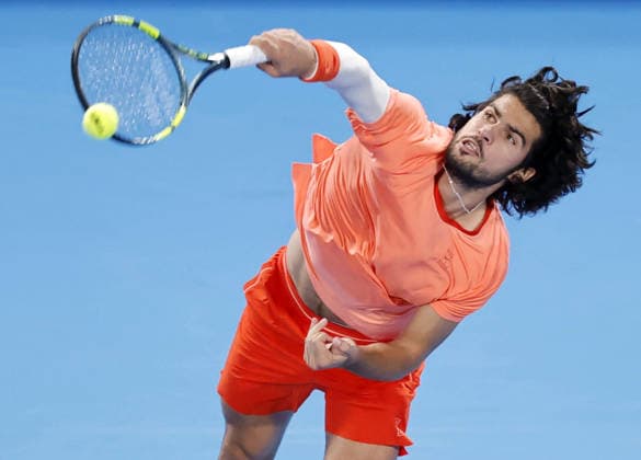 Tennis: Japan Open Carlos Alcaraz of Spain plays against Jiri Lehecka of the Czech Republic in the men s singles final at the Japan Open tennis tournament at Ariake Tennis Forest Park in Tokyo on Oct. 6, 2026.  A14AA0005630264P