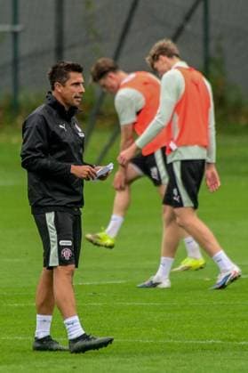 Trainer Marcel Rapp ( Pauli ) Deutschland , Hamburg , Trainingsgelände an der Kollaustrasse , Fussball , 2. Bundesliga , FC St Pauli