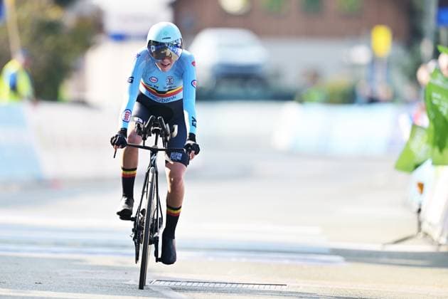 Belgium s Laura Five finishes as second in the Women Junior Individual Time Trial race (22km) at the cycling UEC Road European Championships, in Ljubljana, Slovenia, on Wednesday 7 October 2026. The UEC Road European Championships are taking place from 02 to 07 October in Ljubljana, Slovenia. DAVIDxPINTENS  x189033194x