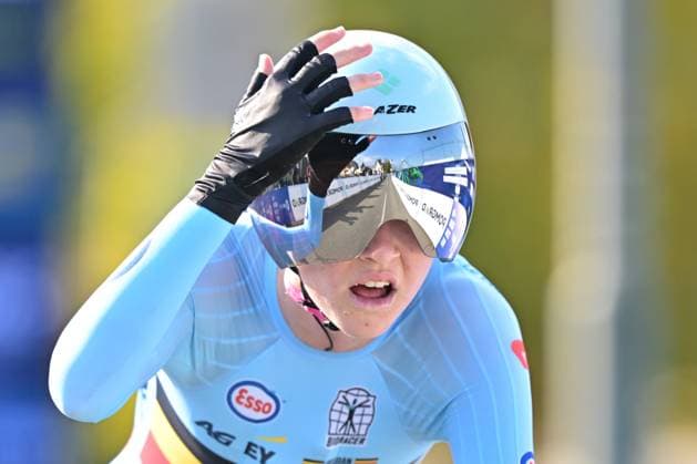Belgium s Laura Five finishes as second in the Women Junior Individual Time Trial race (22km) at the cycling UEC Road European Championships, in Ljubljana, Slovenia, on Wednesday 7 October 2026. The UEC Road European Championships are taking place from 02 to 07 October in Ljubljana, Slovenia. DAVIDxPINTENS  x189033479x