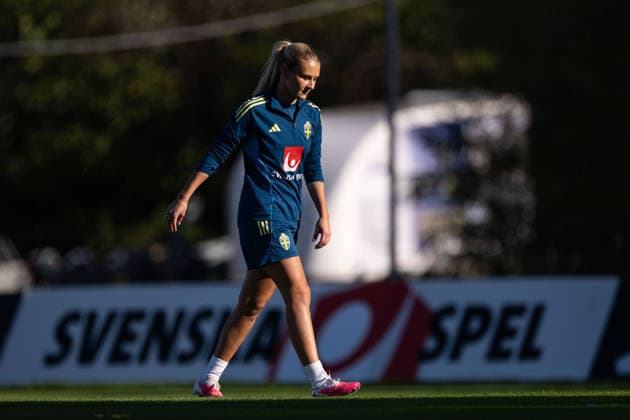 261007 Amanda NildÃ n of the Swedish women s national football team during a training session on October 7, 2026 in Stockholm. Photo: Emma Wallskog BILDBYRAN kod EW EW0716 fotboll football soccer fotball vm-kval kval fifa womens world cup qualifier qualifier träning practice training sverige sweden dam bbeng depp Copyright: EMMAxWALLSKOG BB261007EW030