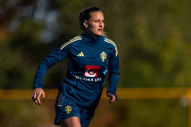 261007 Nathalie Björn of the Swedish women s national football team during a training session on October 7, 2026 in Stockholm. Photo: Emma Wallskog BILDBYRAN kod EW EW0716 fotboll football soccer fotball vm-kval kval fifa womens world cup qualifier qualifier träning practice training sverige sweden dam bbeng Copyright: EMMAxWALLSKOG BB261007EW038