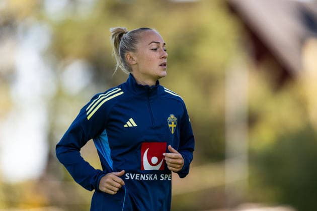 261007 Hanna Bennison of the Swedish women s national football team during a training session on October 7, 2026 in Stockholm. Photo: Emma Wallskog BILDBYRAN kod EW EW0716 fotboll football soccer fotball vm-kval kval fifa womens world cup qualifier qualifier träning practice training sverige sweden dam bbeng Copyright: EMMAxWALLSKOG BB261007EW044