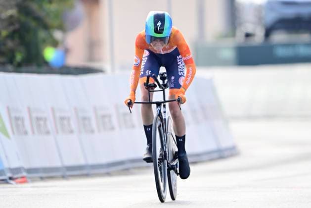 UEC 2026 Road European Championships Ljubljana 07 10 2026 SENCUR, SLOVENIA - OCTOBER 07 : Arens Megan (NED) during the Individual Time Trial Women Under 23 at the 2026 UEC Road European Championships. An UCI Continental Championships time trial cycling race with start and finish in Sencur on October 7, 2026 in Sencur, Slovenia, 07 10 2026 Sencur Slovenia  Copyright: xJanxDexMeuleneirx