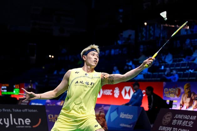 Lin Chun-Yi of Taiwan in action during the badminton Clash of Clans Arctic Open 2026 tournament in Vantaa, Finland, on October 7, 2026. - ANTTI AIMO-KOIVISTO Vantaa Finland t-AVJVyn1w0  Copyright: xAnttixAimo-Koivistox t-AVJVyn1w0