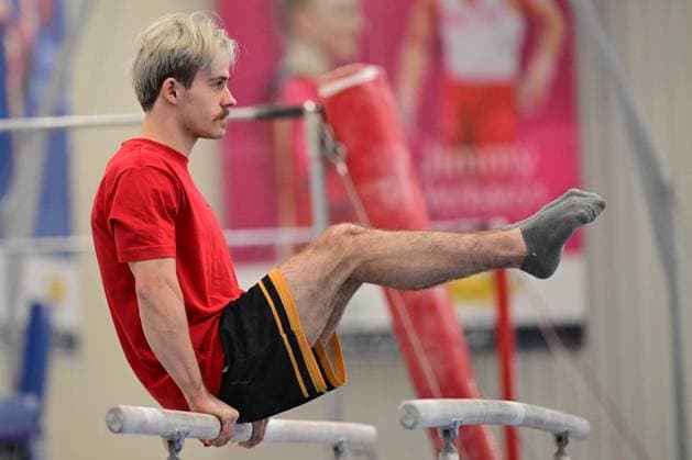 Belgian gymnast Nicola Cuyle pictured during a training session of Belgium s artistic gymnastics team, Wednesday 7 October 2026, in Gent, ahead of the Worlds Championships in Rotterdam from 17 to 25 October 2026. DIRKxWAEM  x189042513x