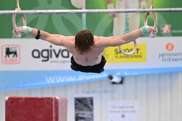 Belgian gymnast Glen Cuyle pictured during a training session of Belgium s artistic gymnastics team, Wednesday 7 October 2026, in Gent, ahead of the Worlds Championships in Rotterdam from 17 to 25 October 2026. DIRKxWAEM  x189042492x