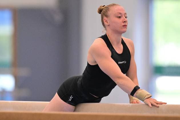 Belgian Lisa Vaelen pictured during a training session of Belgium s artistic gymnastics team, Wednesday 7 October 2026, in Gent, ahead of the Worlds Championships in Rotterdam from 17 to 25 October 2026. DIRKxWAEM  x189042179x