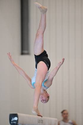 Belgian gymnast Mie De Wilde pictured during a training session of Belgium s artistic gymnastics team, Wednesday 7 October 2026, in Gent, ahead of the Worlds Championships in Rotterdam from 17 to 25 October 2026. DIRKxWAEM  x189042187x