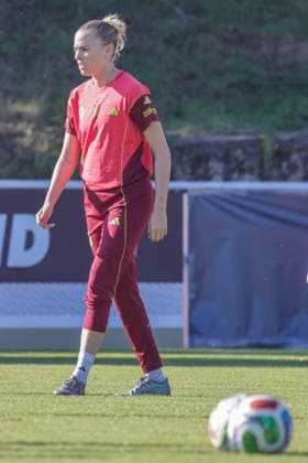 07.10.2026, xgrfx, Fussball DFB Medientermine, Deutsche Frauennationalmannschaft - Training v.l. Laura Freigang (Deutsche Frauennationalmannschaft) Eppelheim