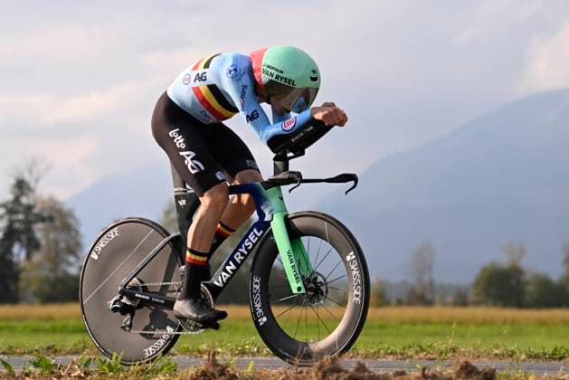 UEC 2026 Road European Championships Ljubljana 07 10 2026 SENCUR, SLOVENIA - OCTOBER 07 : De pestel Sander (BEL) during the Men Elite Individual Time Trial at the 2026 UEC Road European Championships. An UCI Continental Championships time trial cycling race with start and finish in Sencur on October 7, 2026 in Sencur, Slovenia, 07 10 2026 Sencur Slovenia  Copyright: xJanxDexMeuleneirx