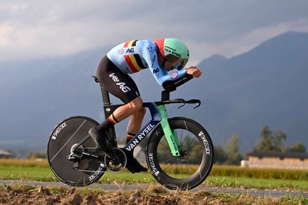 UEC 2026 Road European Championships Ljubljana 07 10 2026 SENCUR, SLOVENIA - OCTOBER 07 : De pestel Sander (BEL) during the Men Elite Individual Time Trial at the 2026 UEC Road European Championships. An UCI Continental Championships time trial cycling race with start and finish in Sencur on October 7, 2026 in Sencur, Slovenia, 07 10 2026 Sencur Slovenia  Copyright: xJanxDexMeuleneirx