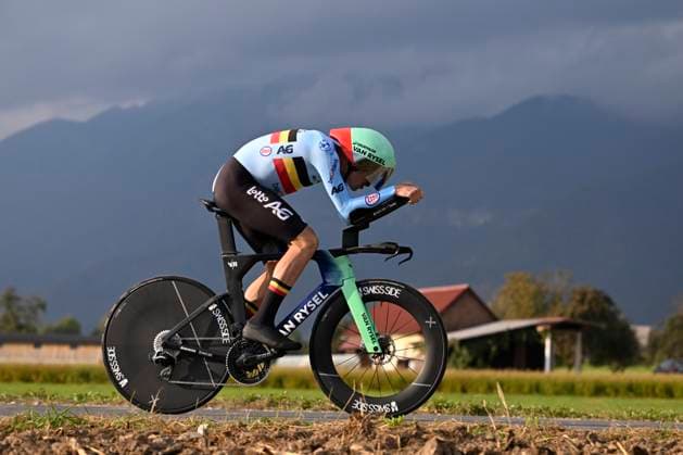 UEC 2026 Road European Championships Ljubljana 07 10 2026 SENCUR, SLOVENIA - OCTOBER 07 : De pestel Sander (BEL) during the Men Elite Individual Time Trial at the 2026 UEC Road European Championships. An UCI Continental Championships time trial cycling race with start and finish in Sencur on October 7, 2026 in Sencur, Slovenia, 07 10 2026 Sencur Slovenia  Copyright: xJanxDexMeuleneirx
