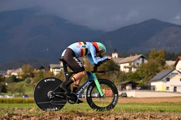 UEC 2026 Road European Championships Ljubljana 07 10 2026 SENCUR, SLOVENIA - OCTOBER 07 : De pestel Sander (BEL) during the Men Elite Individual Time Trial at the 2026 UEC Road European Championships. An UCI Continental Championships time trial cycling race with start and finish in Sencur on October 7, 2026 in Sencur, Slovenia, 07 10 2026 Sencur Slovenia  Copyright: xJanxDexMeuleneirx