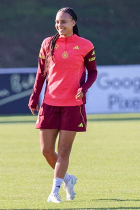 Eppelheim, Deutschland: 07.10.2026 - Deutsche Fußballnationalmannschaft der Frauen - Training - Testspiel Deutschland vs. Australien Im Bild: Lisa Baum (Deutschland) Copyright: HMBxMedia MadeleinexFantini