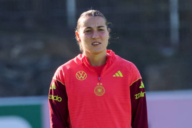 Eppelheim, Deutschland: 07.10.2026 - Deutsche Fußballnationalmannschaft der Frauen - Training - Testspiel Deutschland vs. Australien Im Bild: Carlotta Wamser (Deutschland) Copyright: HMBxMedia MadeleinexFantini