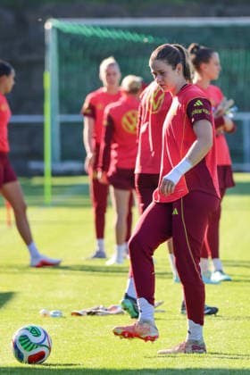 Eppelheim, Deutschland: 07.10.2026 - Deutsche Fußballnationalmannschaft der Frauen - Training - Testspiel Deutschland vs. Australien Im Bild: Torhüterin Stina Johannes (Deutschland) Copyright: HMBxMedia MadeleinexFantini