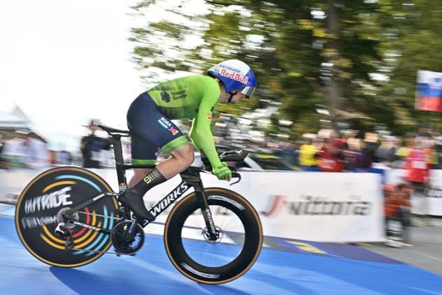 Slovenia s Jan Tratnik pictured at the start of the Men Elite Individual Time Trial race (22km) at the cycling UEC Road European Championships, in Ljubljana, Slovenia, on Wednesday 7 October 2026. The UEC Road European Championships are taking place from 02 to 07 October in Ljubljana, Slovenia. DAVIDxPINTENS  x189059860x