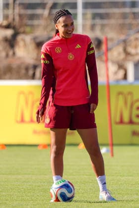 Eppelheim, Deutschland: 07.10.2026 - Deutsche Fußballnationalmannschaft der Frauen - Training - Testspiel Deutschland vs. Australien Im Bild: Lisa Baum (Deutschland) Copyright: HMBxMedia MadeleinexFantini