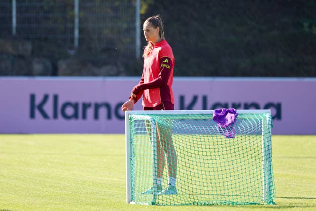 Eppelheim, Deutschland: 07.10.2026 - Deutsche Fußballnationalmannschaft der Frauen - Training - Testspiel Deutschland vs. Australien Im Bild: Jule Brand (Deutschland) Copyright: HMBxMedia MadeleinexFantini
