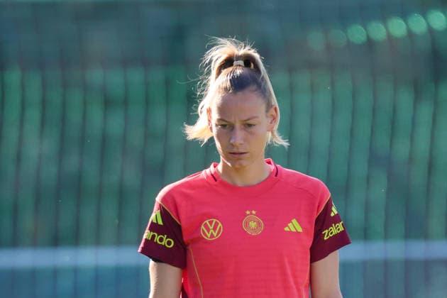 Eppelheim, Deutschland: 07.10.2026 - Deutsche Fußballnationalmannschaft der Frauen - Training - Testspiel Deutschland vs. Australien Im Bild: Sarai Linder (Deutschland) Copyright: HMBxMedia MadeleinexFantini