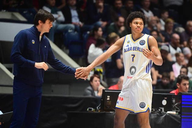 Men s basketball Champions League, group G, 1st round, match Slavia Praha NBK and Alba Berlin in Pardubice, Czech Republic, October 7, 2026. Jack Kayil of Alba Berlin. (CTKxPhoto JosefxVostarek) CTKPhotoP2026100707483  CTKPhotoP2026100707483