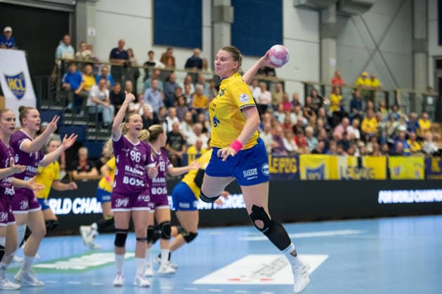 Handball, Alsco HBF1: HC Leipzig - TuS Metzingen; 07.10.2026 Jasmin Eckart (18, HC Leipzig) kommt frei zum Wurf. Alsco Handball Bundesliga Frauen HBF1, Saison 2026 2027, 5. Spieltag: HC Leipzig vs. TuS Metzingen am 07.10.2026 im Sportcenter Markranstädt. Copyright: xBEAUTIFULxSPORTS JanxKaeferx