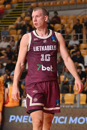 IPA89407426 - Ognjen Jaramaz of Lietkabelis Panevezys during the BKT EuroCup Round 2 game between BC Roma and Lietkabelis at the Palazzetto dello on July 7, 2026, in Rome, Italy.  Copyright: xRobertoxBettacchi IPAxSportx xx IPA89407426
