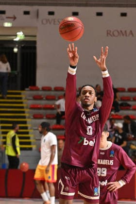 BASKETBALL - EuroCup - Roma Basketball vs. Lietkabelis Panevezys Photo by IPA ABACAPRESS.COM89407428 - Keondre Kennedy of Lietkabelis Panevezys during the warm-up for the BKT EuroCup Round 2 match between BC Roma and Lietkabelis at the Palazzetto dello on July 7, 2026, in Rome, Italy. Rome Italy  Copyright: xIPAxSport ABACAx