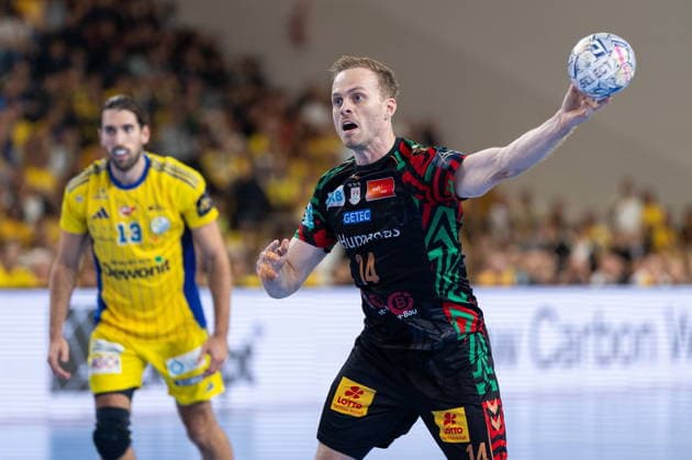 KIELCE, POLAND - OCTOBER 7: Omar Ingi Magnusson during the EHF Champions League Group F match between Industria Kielce nad SC Magdeburg at Hala Legionow on October 2, 2026 in Kielce, Poland --- Pilka reczna. EHF Liga Mistrzow. Industria Kielce - SC Magdeburg. (Photo by Igor Jakubowski Arena Akcji) NEWSPIX.PL --- newspix.pl 
