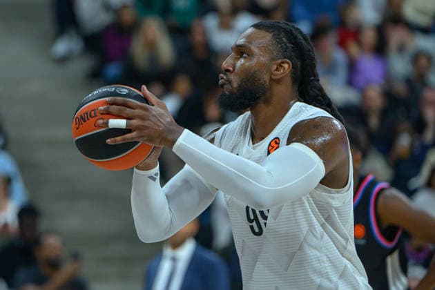 EuroLeague 2026, Paris Basketball vs LDLC ASVEL Villeurbanne, Basketball JAE CROWDER OF ASVEL during the EuroLeague 2026 match between Paris Basketball and LDLC ASVEL Villeurbanne at Adidas Arena on October 07, 2026 in Paris, France. Paris Adidas Arena France