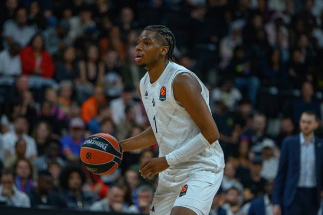 EuroLeague 2026, Paris Basketball vs LDLC ASVEL Villeurbanne, Basketball MARC OWEN FODZO DADA of ASVEL during the EuroLeague 2026 match between Paris Basketball and LDLC ASVEL Villeurbanne at Adidas Arena on October 07, 2026 in Paris, France. Paris Adidas Arena France
