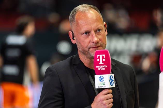 07.10.2026, GER, BKT Eurocup, Basketball, Chemnitz, Niners Chemnitz - Neptunas Klaipeda Steffen Herhold, Geschäftsführer Niners Chemnitz beim Interview Chemnitz Messe Chemnitz Sachsen Deutschland