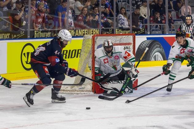 (Mannheim, Germany, 26 10 07) CHL (Champions Hockey League) 2026 27, Match day five: Adler Mannheim (Germany) vs. GKS Tychy (Poland) Anthony Greco (44, Mannheim) on the puck Mannheim Baden-Wurttemberg Germany Copyright: xUdoxHerrmannx