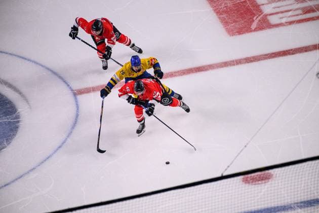 COLOGNE, GERMANY - 7 OCTOBER, 2026: - The Champions Hockey League match Koelner Haie vs. Herning Blue Fox at LANXESS arena.  Copyright: xVitaliixKliuievx